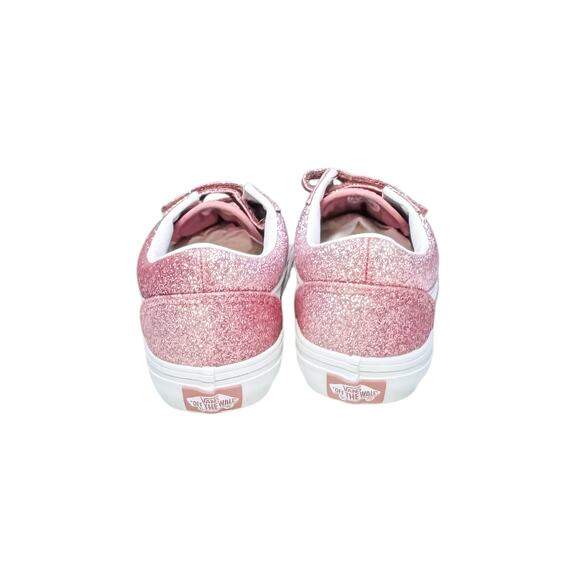 Girls Vans Old Skool Glitter Rose Gold Sneakers Size 4.5 - Picture 6 of 6